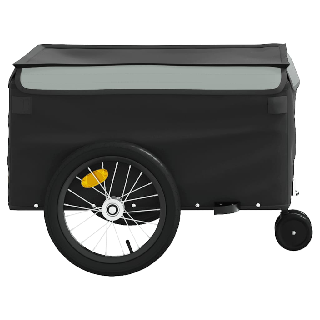 Fietstrailer 45 kg ijzer zwart en grijs