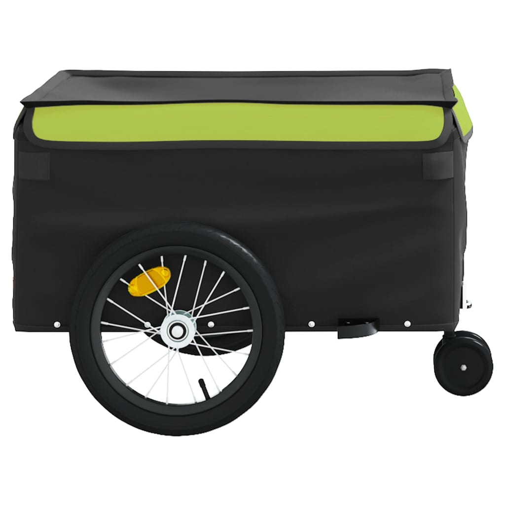 Fietstrailer 45 kg ijzer zwart en groen