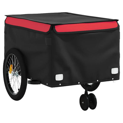 Fietstrailer 45 kg ijzer zwart en rood