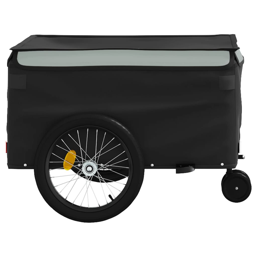 Fietstrailer 45 kg ijzer zwart en grijs