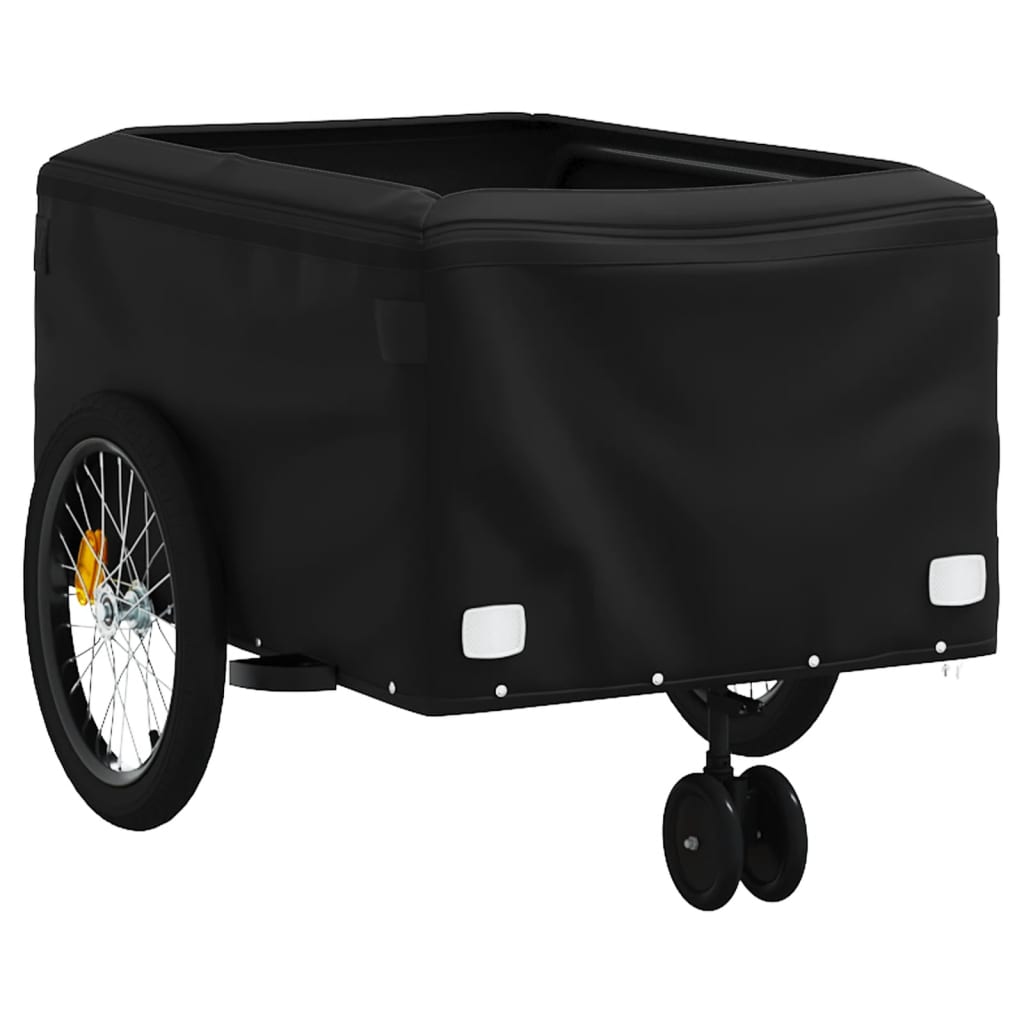 Fietstrailer 45 kg ijzer zwart en blauw