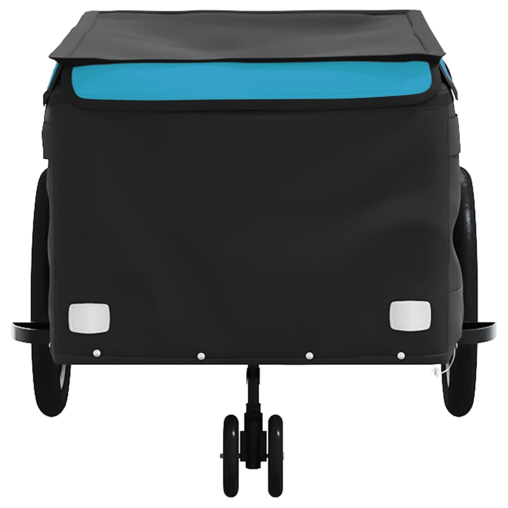 Fietstrailer 45 kg ijzer zwart en blauw