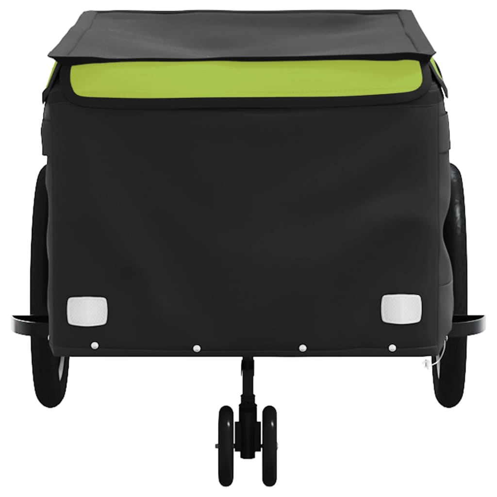 Fietstrailer 45 kg ijzer zwart en groen