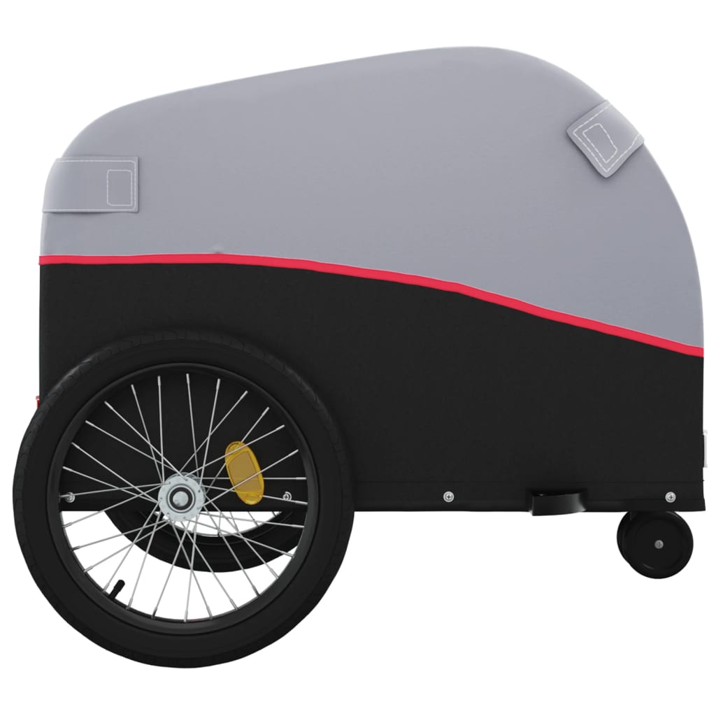 Fietstrailer 30 kg ijzer zwart en rood