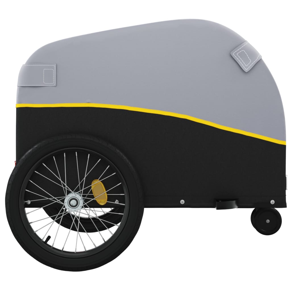 Fietstrailer 30 kg ijzer zwart en geel