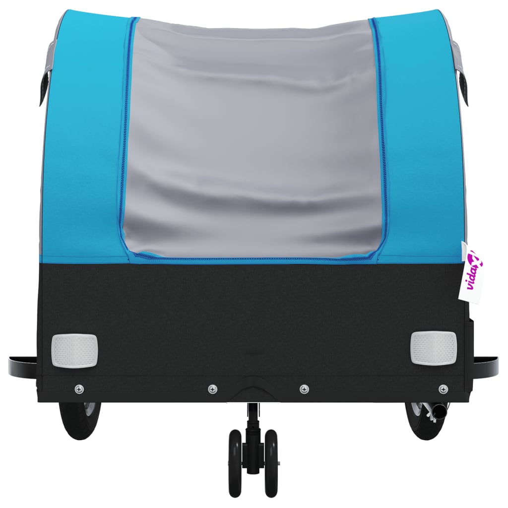 Fietstrailer 30 kg ijzer zwart en blauw