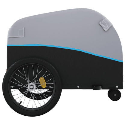 Fietstrailer 30 kg ijzer zwart en blauw