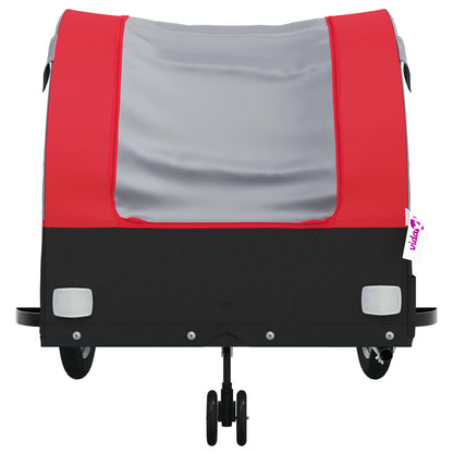 Fietstrailer 45 kg ijzer zwart en rood