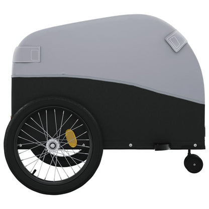 Fietstrailer 45 kg ijzer zwart en grijs