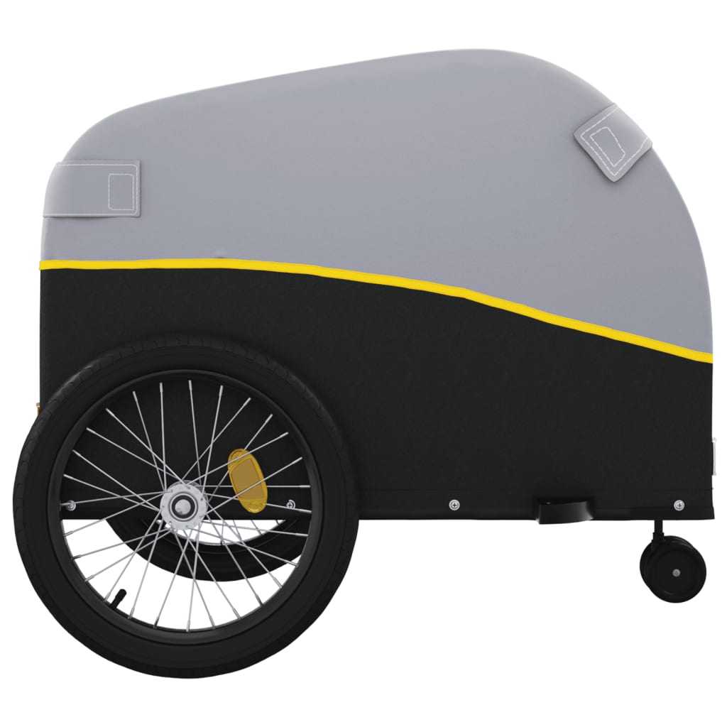 Fietstrailer 45 kg ijzer zwart en geel