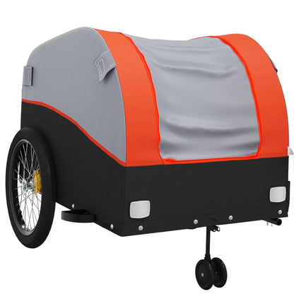 Fietstrailer 45 kg ijzer zwart en oranje