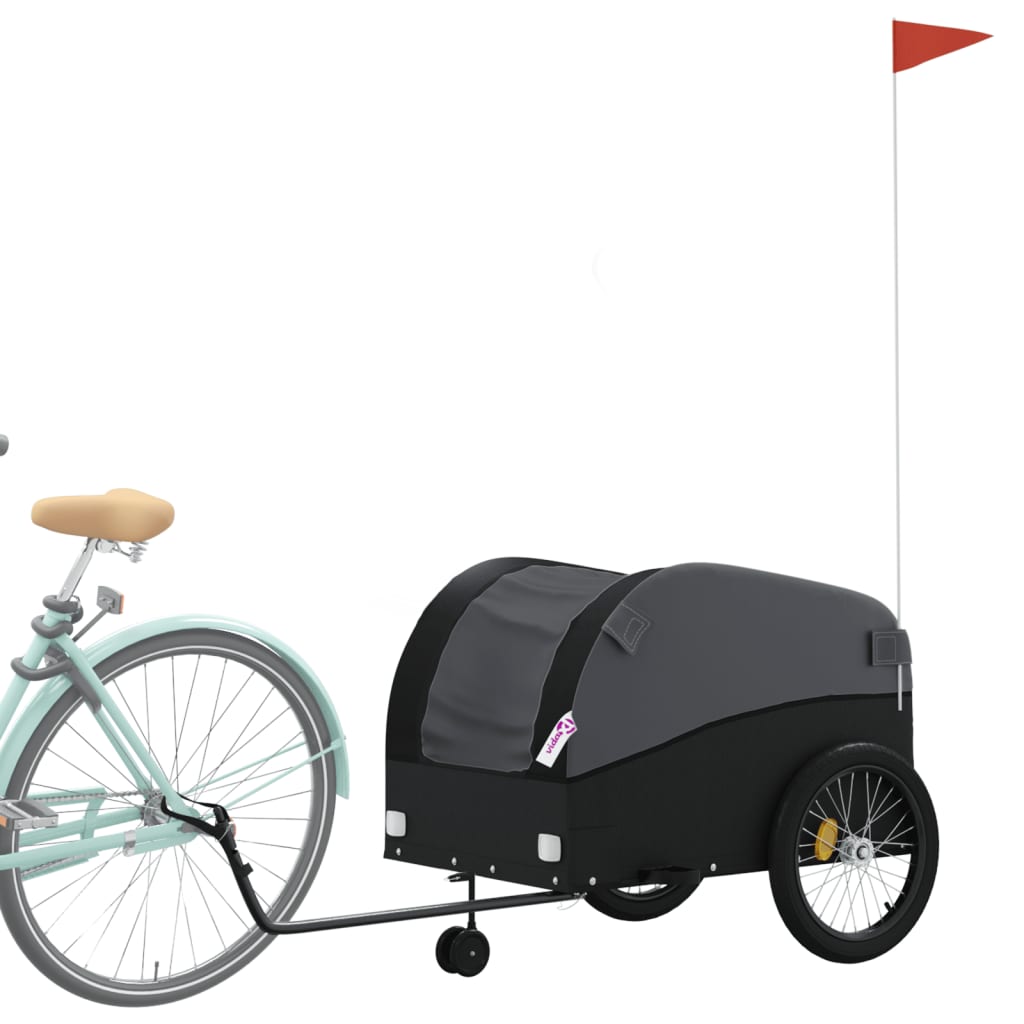 Fietstrailer 45 kg ijzer zwart