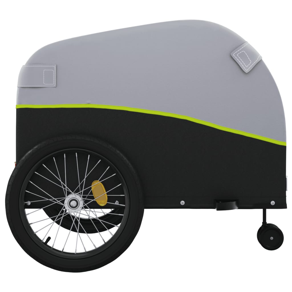 Fietstrailer 45 kg ijzer zwart en groen