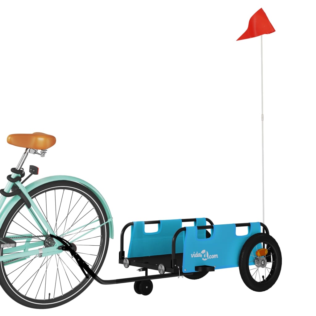 Fietstrailer oxford stof en ijzer blauw