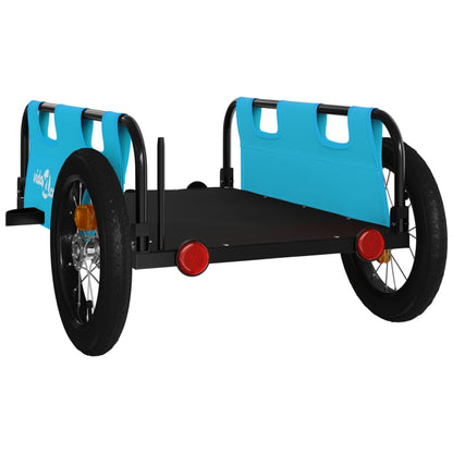 Fietstrailer oxford stof en ijzer blauw