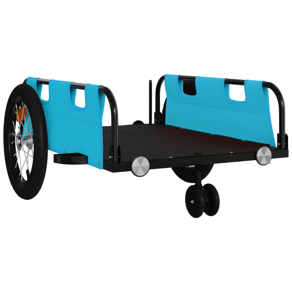 Fietstrailer oxford stof en ijzer blauw