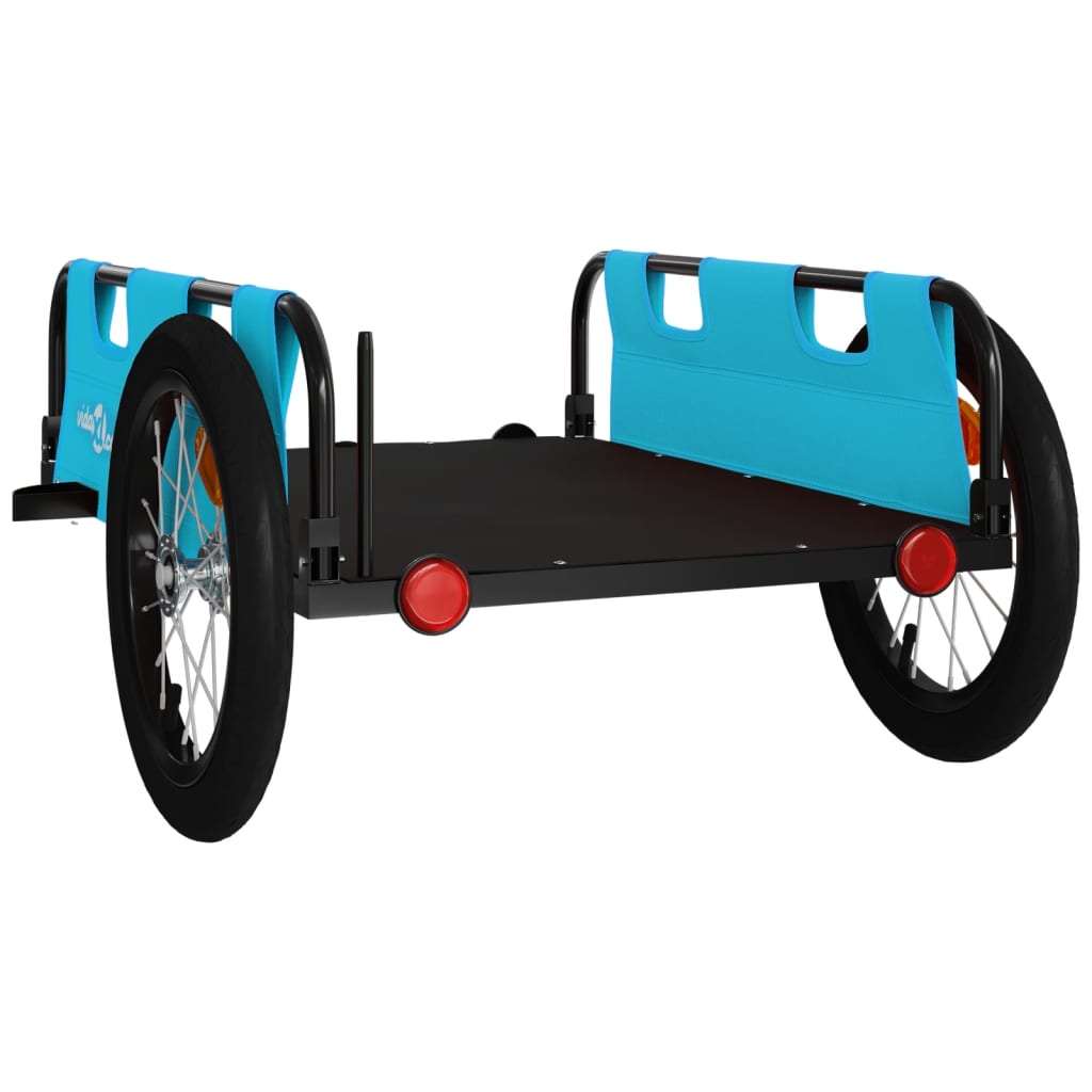 Fietstrailer oxford stof en ijzer blauw