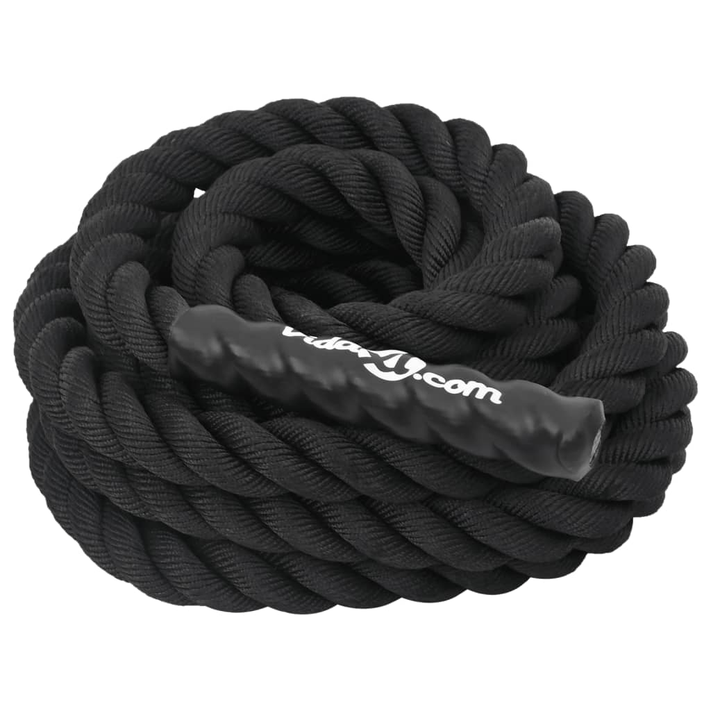 Battle rope 6 m 4,5 kg polyester zwart