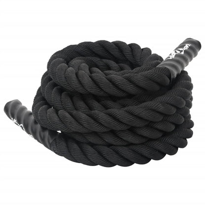 Battle rope 6 m 4,5 kg polyester zwart