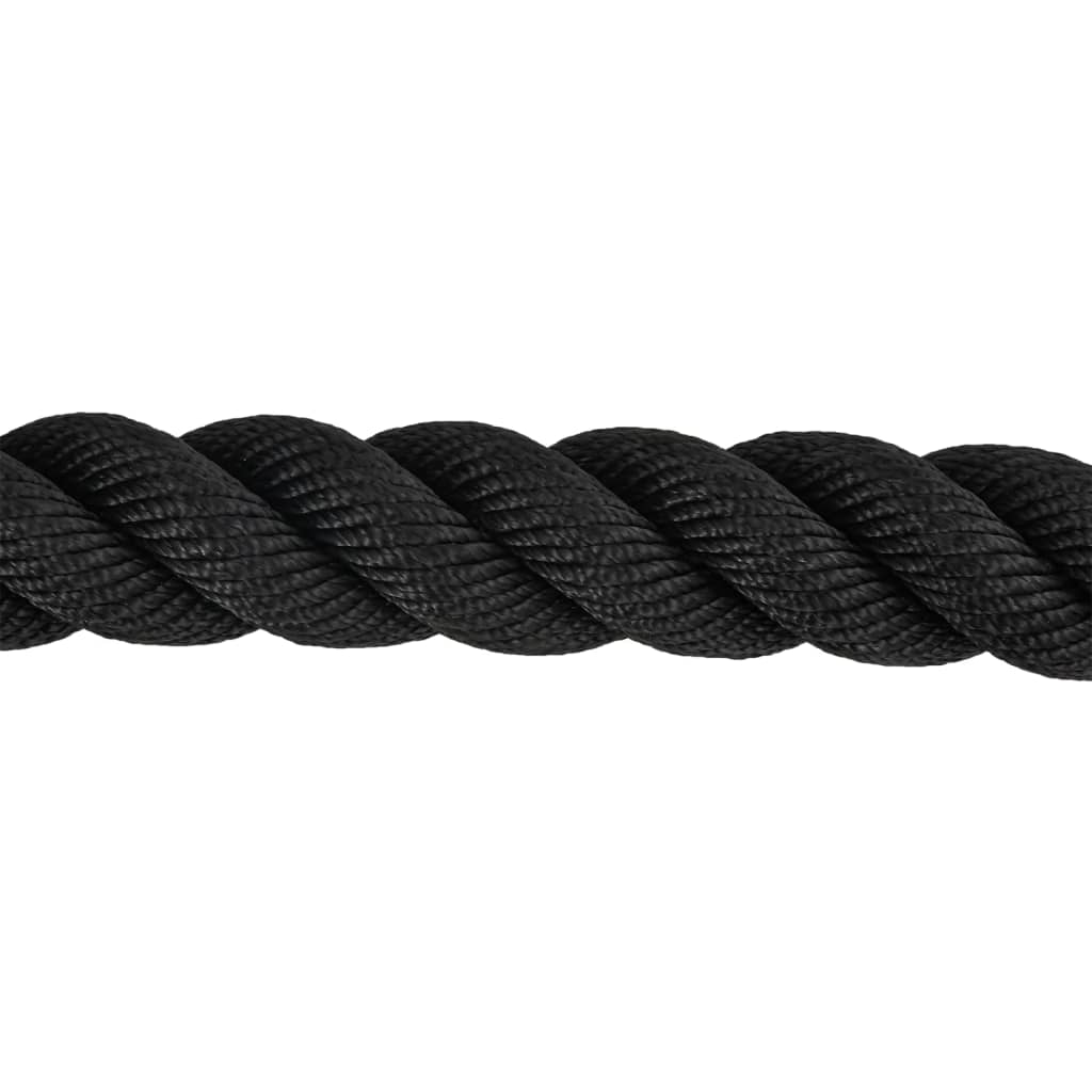 Battle rope 6 m 4,5 kg polyester zwart