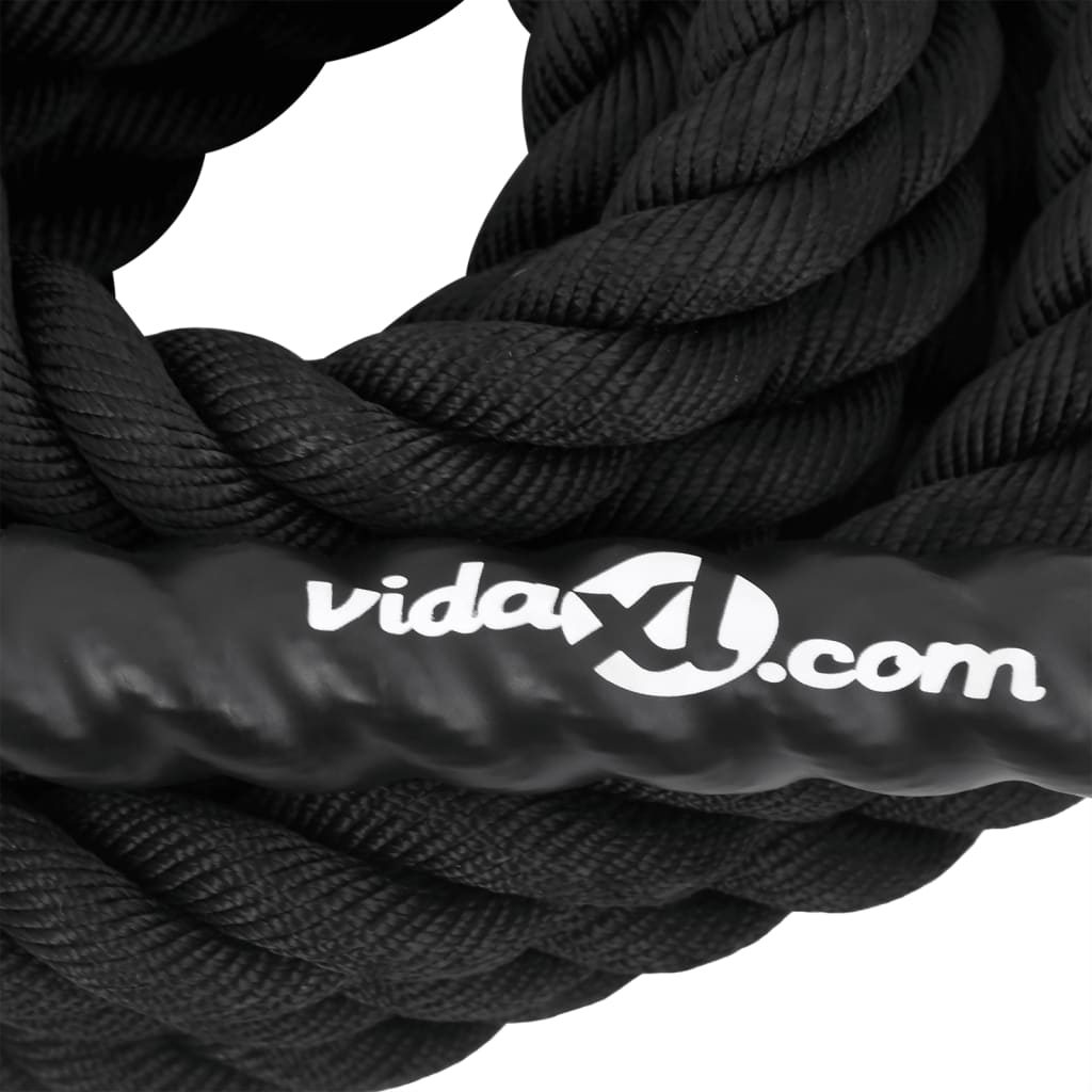 Battle rope 6 m 4,5 kg polyester zwart