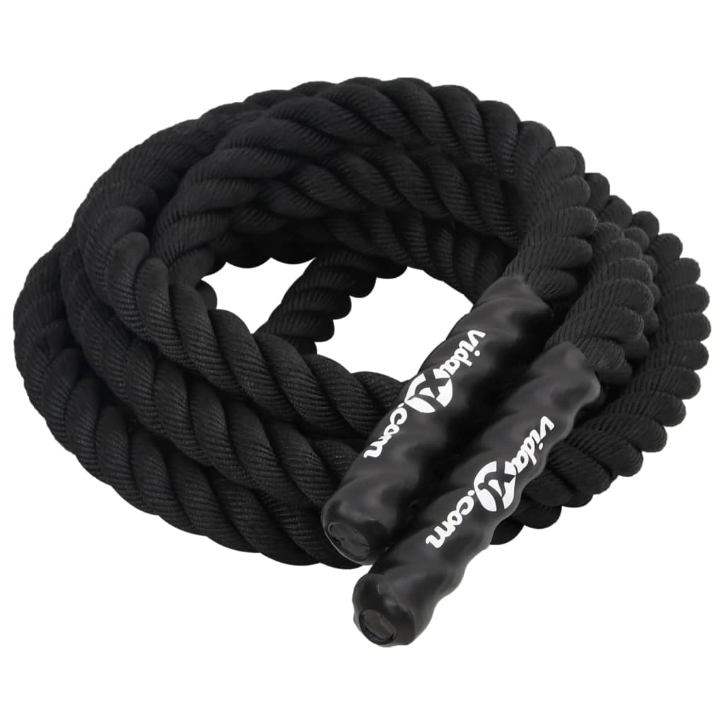 Battle rope 9 m 6,8 kg polyester zwart