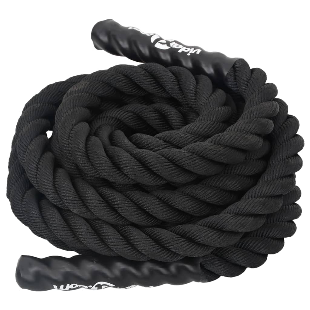 Battle rope 9 m 6,8 kg polyester zwart