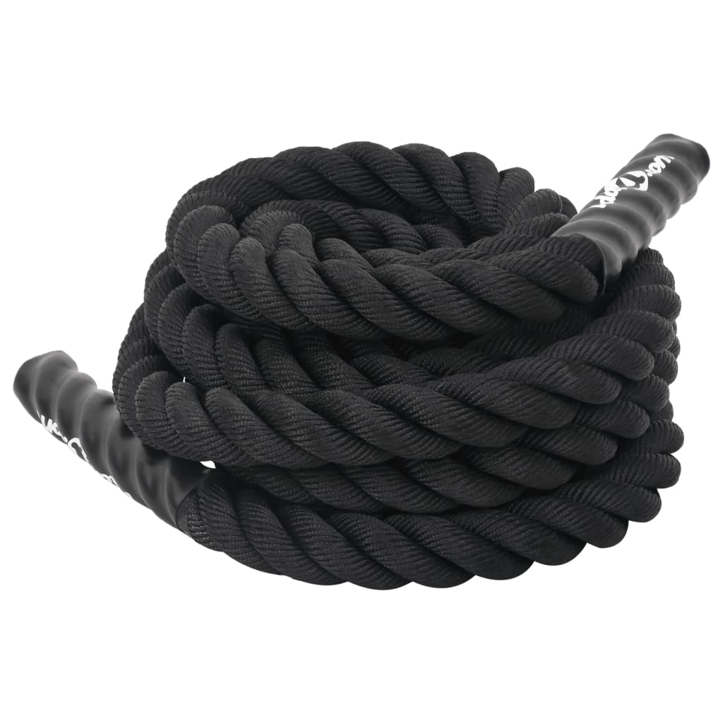 Battle rope 9 m 6,8 kg polyester zwart