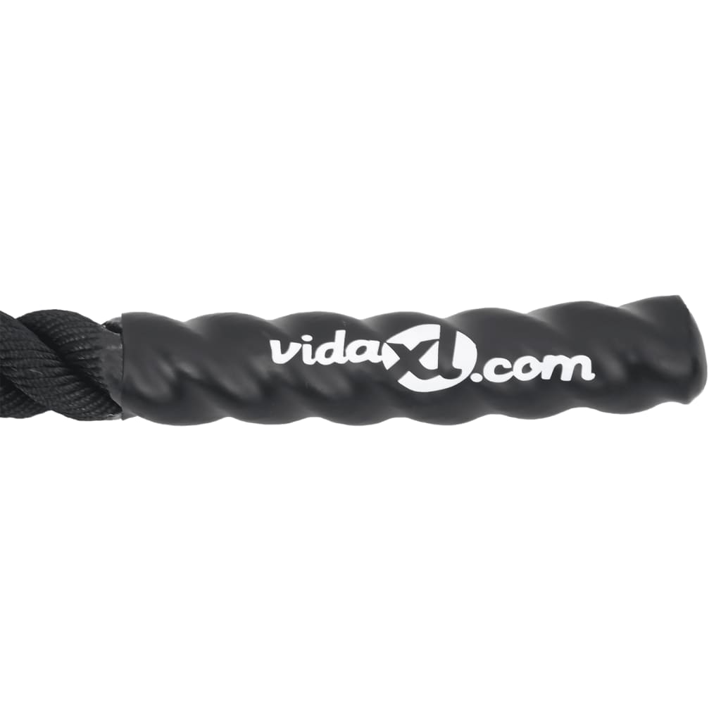 Battle rope 9 m 6,8 kg polyester zwart