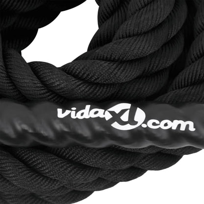 Battle rope 9 m 6,8 kg polyester zwart