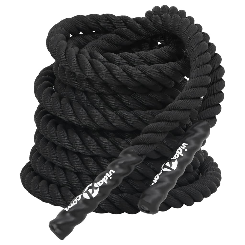 Battle rope 12 m 9 kg polyester zwart