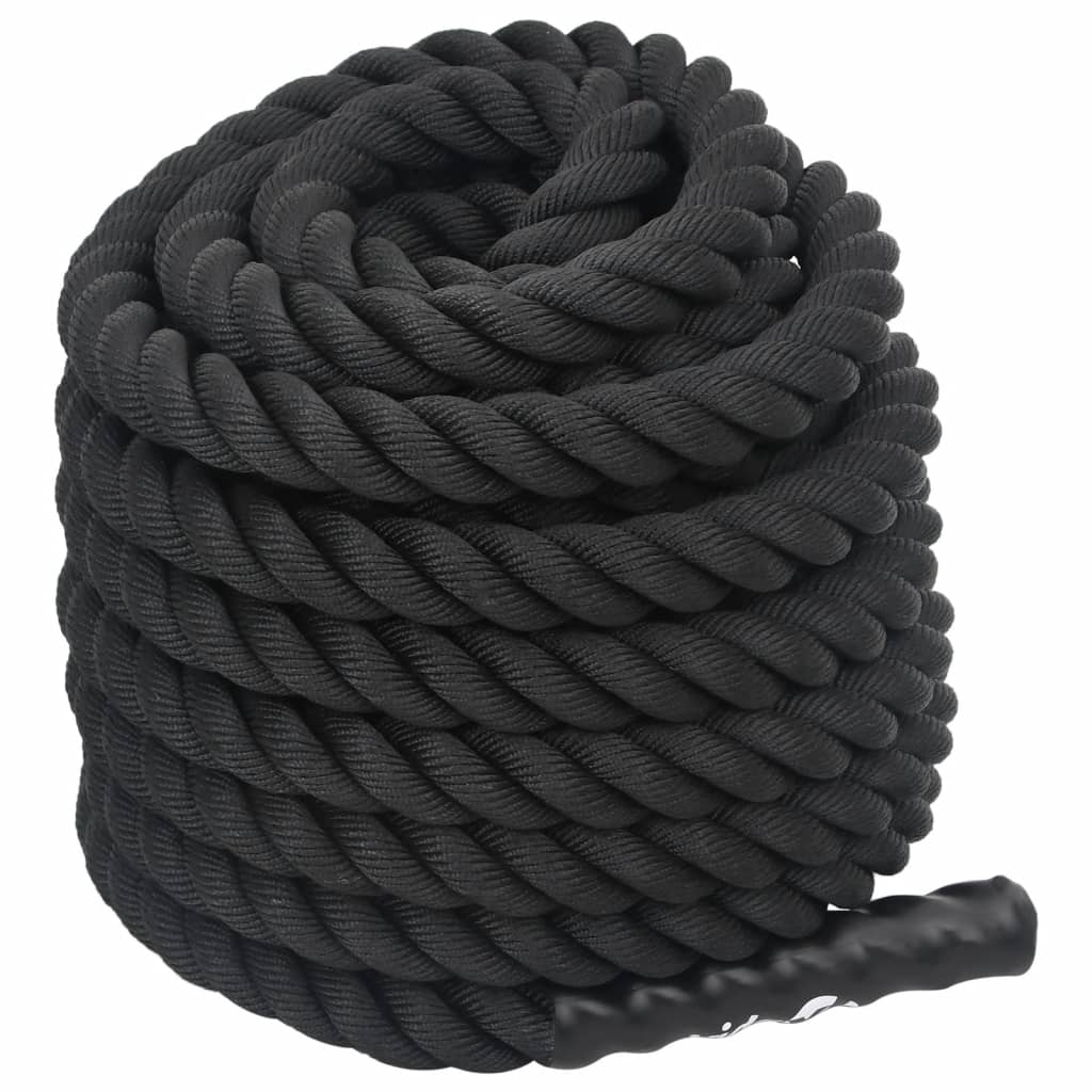 Battle rope 12 m 9 kg polyester zwart