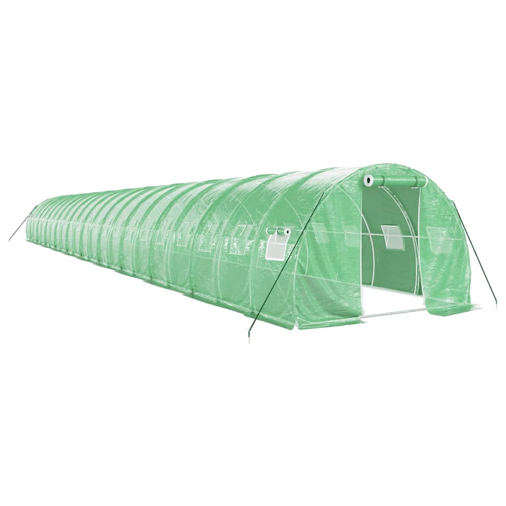 Tuinkas met stalen frame 66 m² 22x3x2 m groen