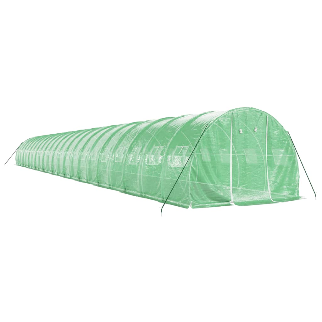 Tuinkas met stalen frame 66 m² 22x3x2 m groen