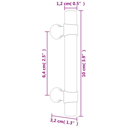 Handvatten 20 st 64 mm roestvrij staal zilverkleurig