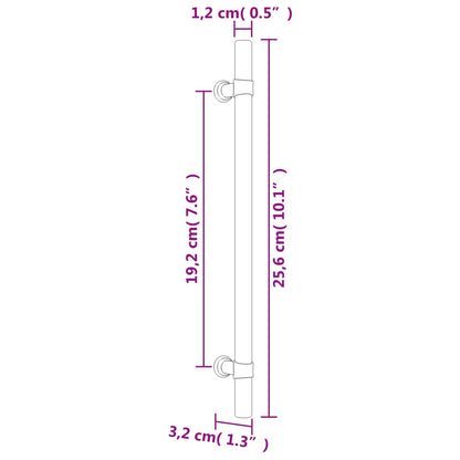 Handvatten 20 st 192 mm roestvrij staal zwart