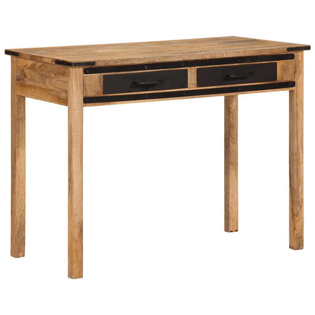 Bureau 100x50x75 cm massief hout ruw mangohout