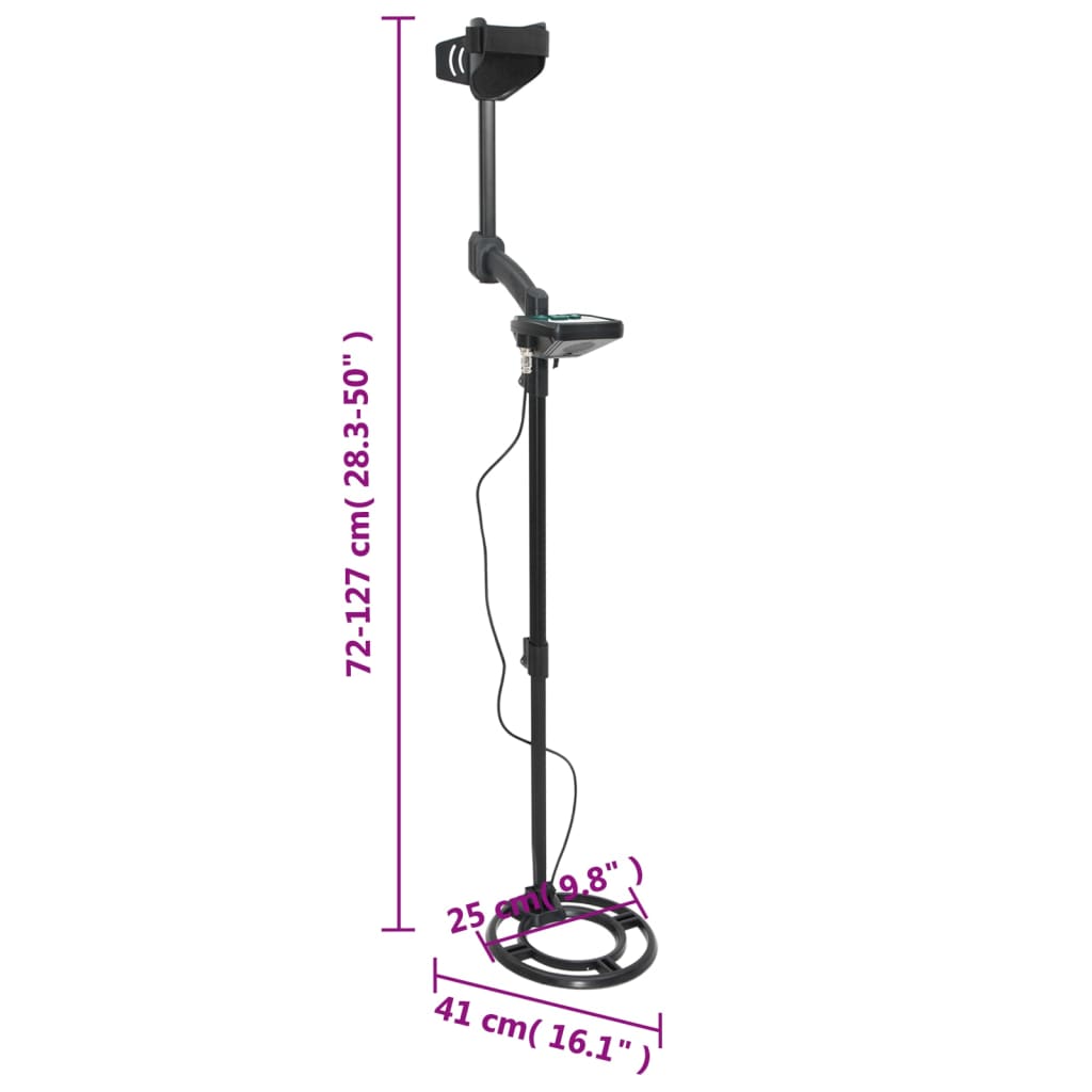 Metaaldetector met LCD-scherm 24 cm zoekdiepte