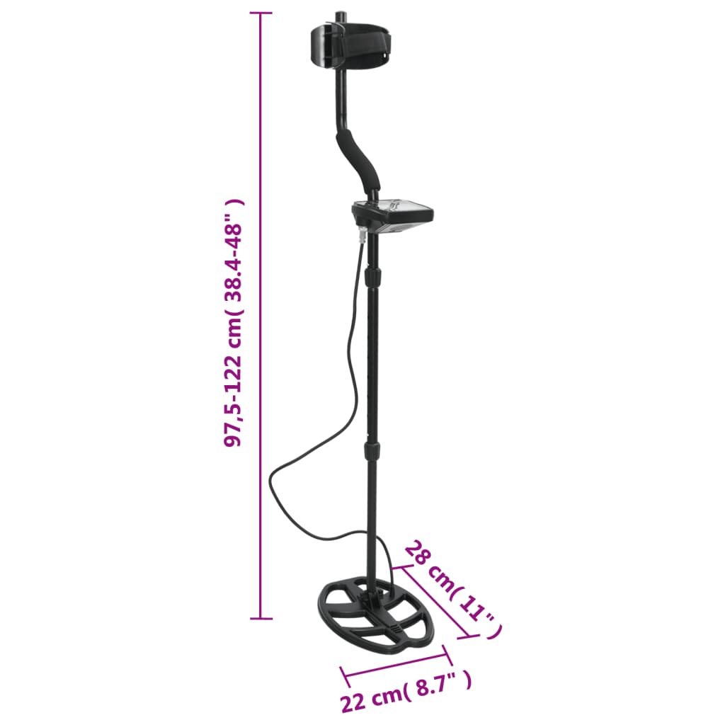 Metaaldetector met LCD-scherm 20 cm zoekdiepte