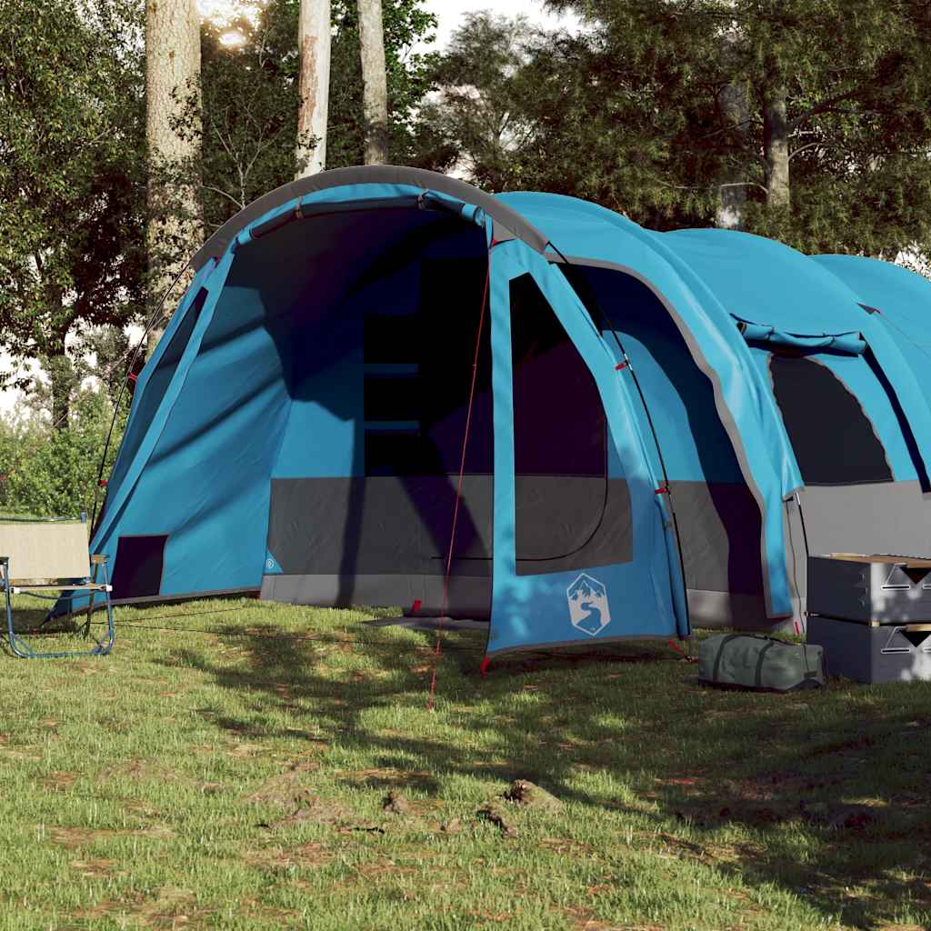 Tunneltent voor gezin 8-persoons waterdicht blauw