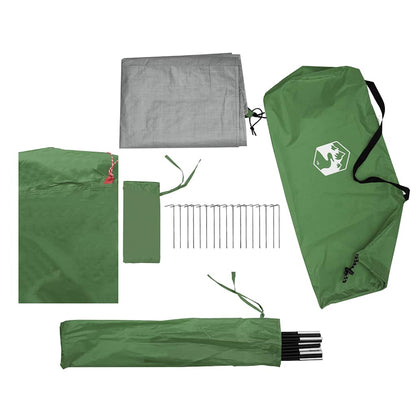 Windscherm camping waterdicht 366x152x152 cm groen