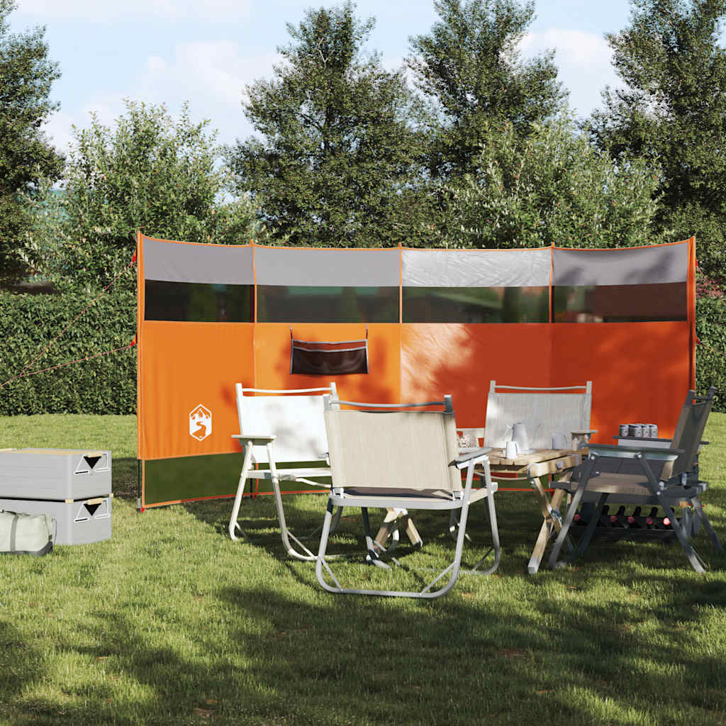 Windscherm camping waterdicht 366x152x152 cm oranje