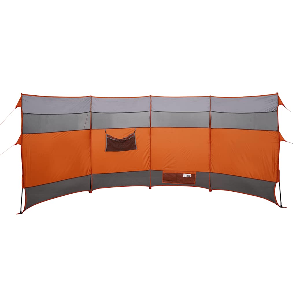 Windscherm camping waterdicht 366x152x152 cm oranje