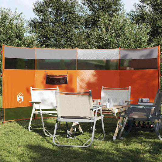 Windscherm camping waterdicht 366x152x152 cm oranje