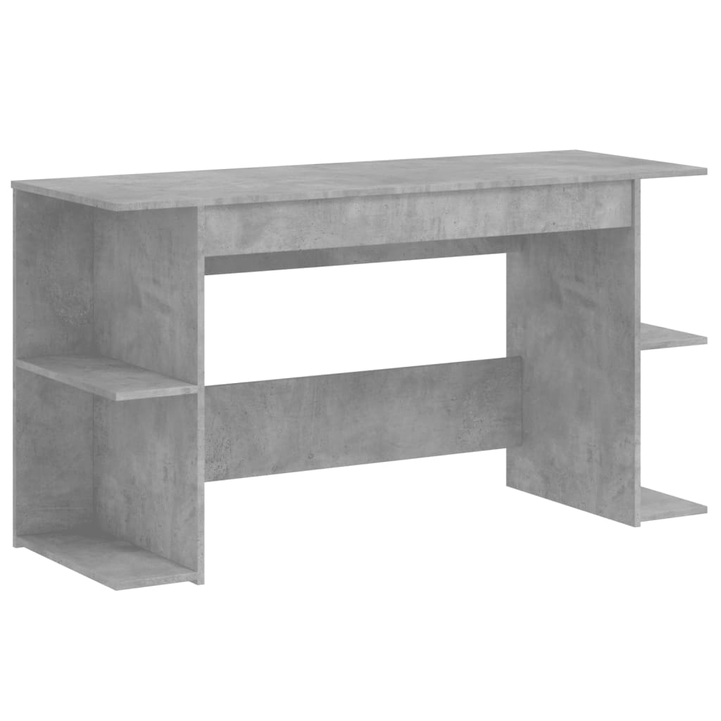 Bureau 140x50x75 cm bewerkt hout betongrijs