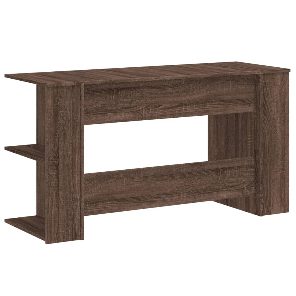 Bureau 140x50x75 cm bewerkt hout bruin eikenkleur