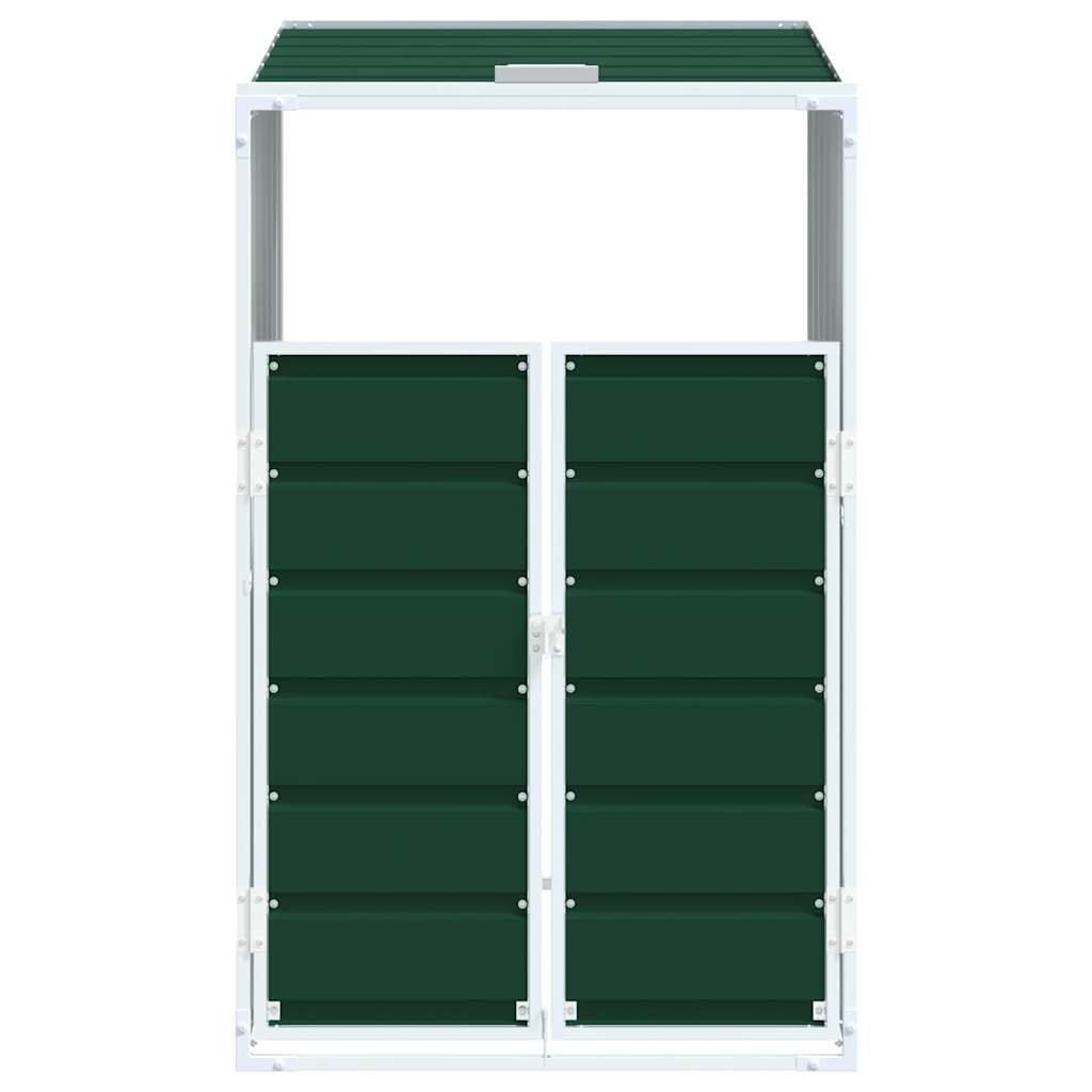 Containerberging voor 1 container 72x81x115 cm staal groen