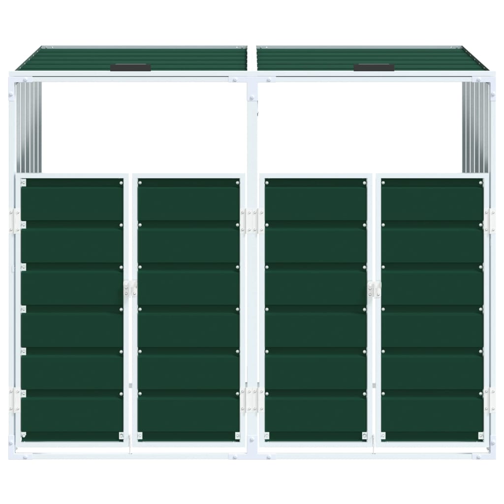 Containerberging voor 2 containers 144x81x113 cm staal groen