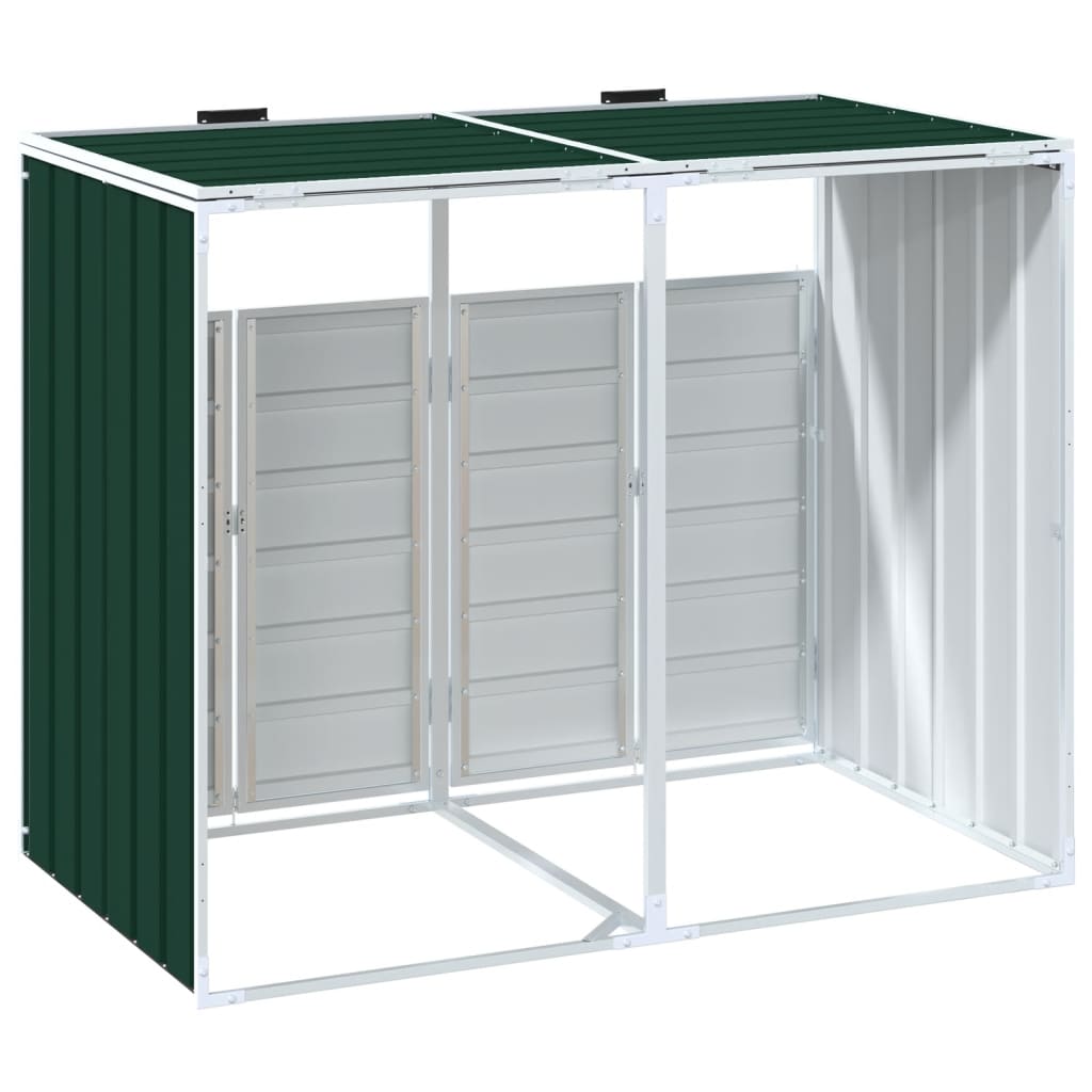 Containerberging voor 2 containers 144x81x113 cm staal groen