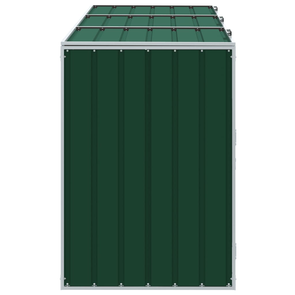 Containerberging voor 3 containers 216x81x115 cm staal groen